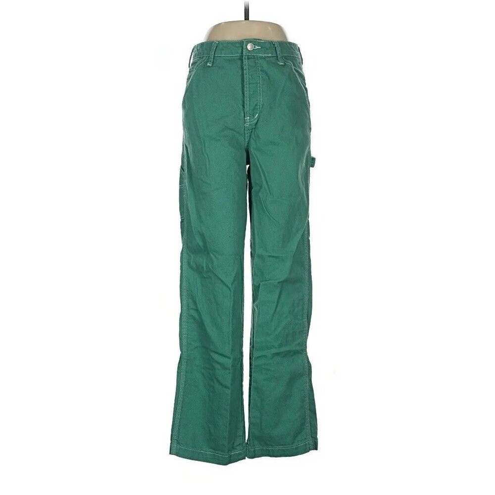 SONG Carpenter 90s Boyfriend Jean Green High Rise Button Fly W 0/24 Y2K Skater